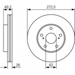 Bosch Δισκόπλακα - 0 986 479 R45 Bosch Δισκόπλακα - 0 986 479 R45