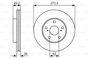Bosch Δισκόπλακα - 0 986 479 R45