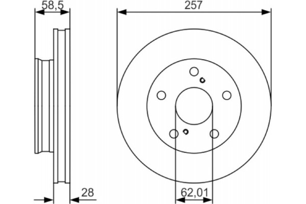 Bosch Δισκόπλακα - 0 986 479 R53 Bosch Δισκόπλακα - 0 986 479 R53
