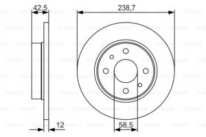 Bosch Δισκόπλακα - 0 986 479 R61