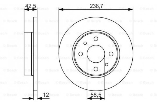 Bosch Δισκόπλακα - 0 986 479 R61