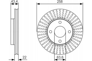 Bosch Δισκόπλακα - 0 986 479 R64