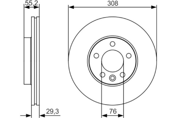 Bosch Δισκόπλακα - 0 986 479 R84 Bosch Δισκόπλακα - 0 986 479 R84