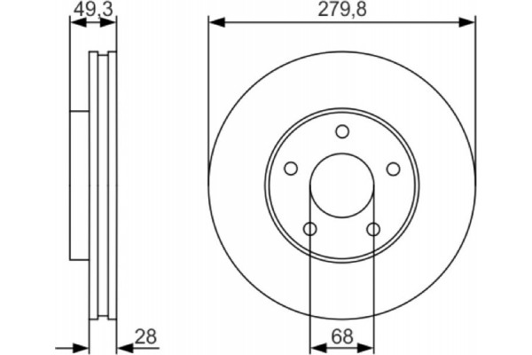 Bosch Δισκόπλακα - 0 986 479 R90