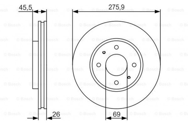 Bosch Δισκόπλακα - 0 986 479 R94