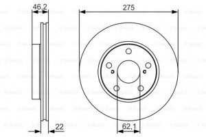 Bosch Δισκόπλακα - 0 986 479 R97