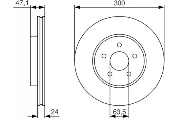 Bosch Δισκόπλακα - 0 986 479 S48 Bosch Δισκόπλακα - 0 986 479 S48