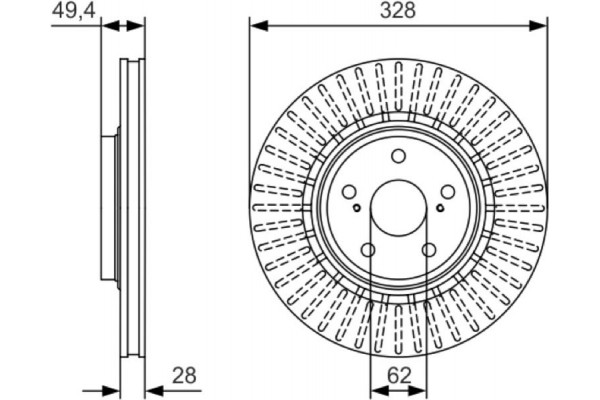 Bosch Δισκόπλακα - 0 986 479 T00