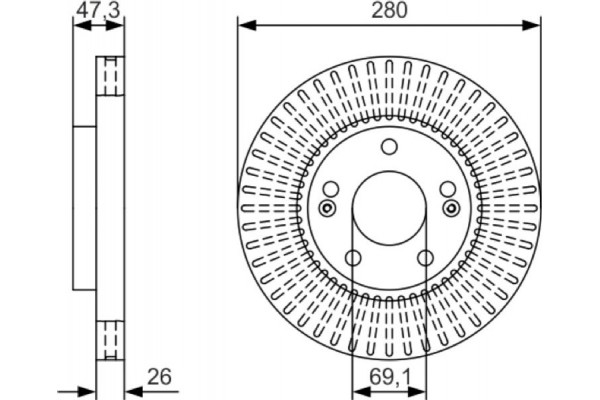 Bosch Δισκόπλακα - 0 986 479 U10