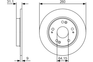 Bosch Δισκόπλακα - 0 986 479 V21