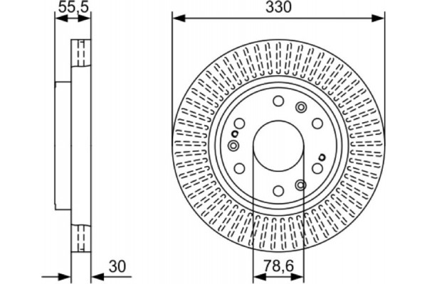 Bosch Δισκόπλακα - 0 986 479 W30 Bosch Δισκόπλακα - 0 986 479 W30
