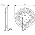 Bosch Δισκόπλακα - 0 986 479 W69 Bosch Δισκόπλακα - 0 986 479 W69