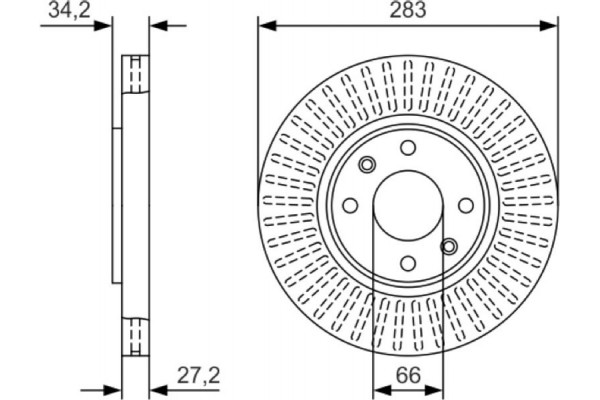 Bosch Δισκόπλακα - 0 986 479 W69 Bosch Δισκόπλακα - 0 986 479 W69