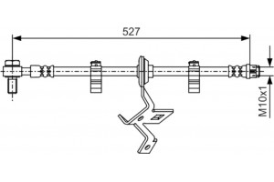 Bosch Ελαστικός Σωλήνας Φρένων - 1 987 476 041