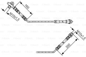Bosch Ελαστικός Σωλήνας Φρένων - 1 987 476 054