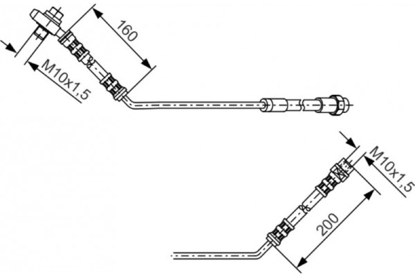 Bosch Ελαστικός Σωλήνας Φρένων - 1 987 476 054