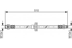 Bosch Ελαστικός Σωλήνας Φρένων - 1 987 476 056