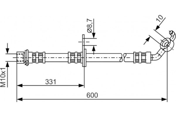 Bosch Ελαστικός Σωλήνας Φρένων - 1 987 476 106