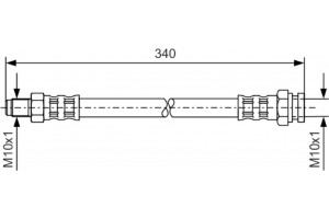 Bosch Ελαστικός Σωλήνας Φρένων - 1 987 476 121