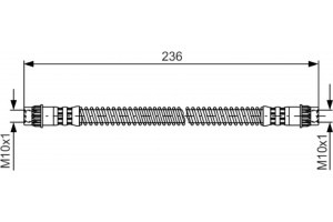 Bosch Ελαστικός Σωλήνας Φρένων - 1 987 476 148