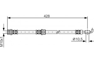 Bosch Ελαστικός Σωλήνας Φρένων - 1 987 476 166