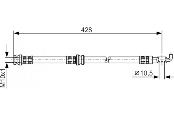 Bosch Ελαστικός Σωλήνας Φρένων - 1 987 476 166