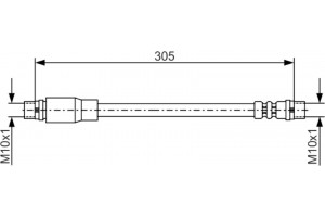Bosch Ελαστικός Σωλήνας Φρένων - 1 987 476 171