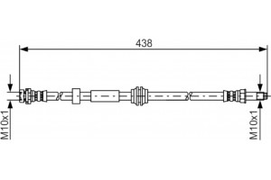 Bosch Ελαστικός Σωλήνας Φρένων - 1 987 476 181