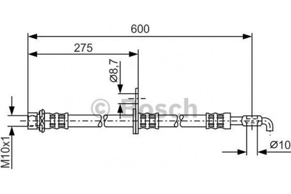 Bosch Ελαστικός Σωλήνας Φρένων - 1 987 476 229