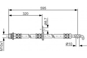 Bosch Ελαστικός Σωλήνας Φρένων - 1 987 476 250