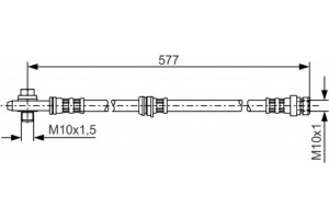 Bosch Ελαστικός Σωλήνας Φρένων - 1 987 476 282