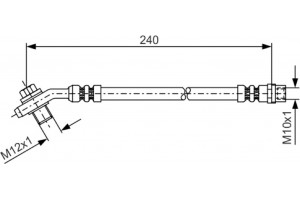 Bosch Ελαστικός Σωλήνας Φρένων - 1 987 476 332