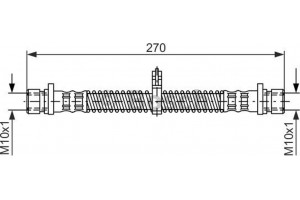 Bosch Ελαστικός Σωλήνας Φρένων - 1 987 476 349