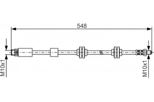 Bosch Ελαστικός Σωλήνας Φρένων - 1 987 476 360