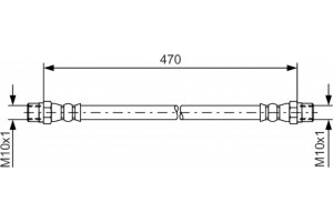 Bosch Ελαστικός Σωλήνας Φρένων - 1 987 476 392