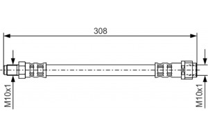 Bosch Ελαστικός Σωλήνας Φρένων - 1 987 476 427