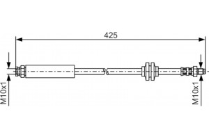 Bosch Ελαστικός Σωλήνας Φρένων - 1 987 476 451