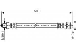 Bosch Ελαστικός Σωλήνας Φρένων - 1 987 476 453