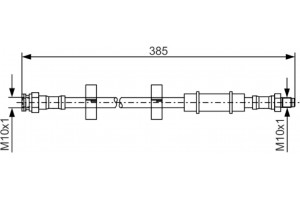 Bosch Ελαστικός Σωλήνας Φρένων - 1 987 476 460