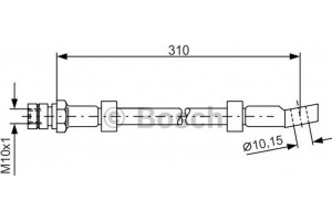 Bosch Ελαστικός Σωλήνας Φρένων - 1 987 476 464