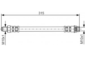 Bosch Ελαστικός Σωλήνας Φρένων - 1 987 476 558