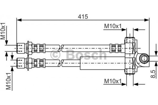 Bosch Ελαστικός Σωλήνας Φρένων - 1 987 476 615