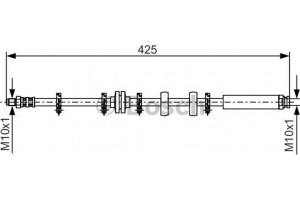 Bosch Ελαστικός Σωλήνας Φρένων - 1 987 476 636
