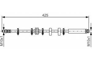 Bosch Ελαστικός Σωλήνας Φρένων - 1 987 476 636
