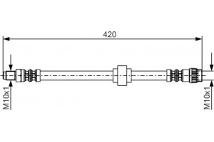 Bosch Ελαστικός Σωλήνας Φρένων - 1 987 476 704