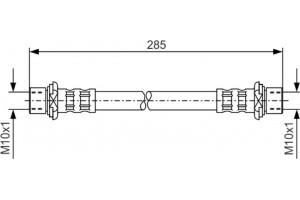 Bosch Ελαστικός Σωλήνας Φρένων - 1 987 476 725
