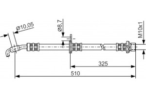 Bosch Ελαστικός Σωλήνας Φρένων - 1 987 476 764