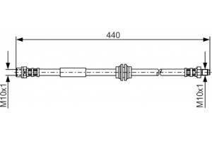 Bosch Ελαστικός Σωλήνας Φρένων - 1 987 476 808