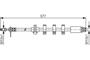 Bosch Ελαστικός Σωλήνας Φρένων - 1 987 476 809