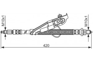 Bosch Ελαστικός Σωλήνας Φρένων - 1 987 476 816